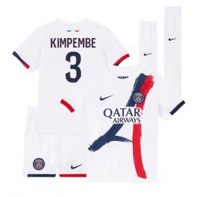 Paris Saint-Germain Presnel Kimpembe #3 Borta Kläder Barn 2024-25 Kortärmad (+ Korta byxor)